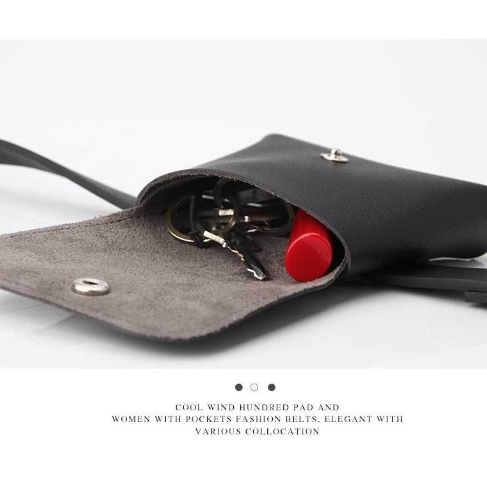 Belt Bag Leather Wide - حقيبة خصر نسائية من الجلد الصناعي،