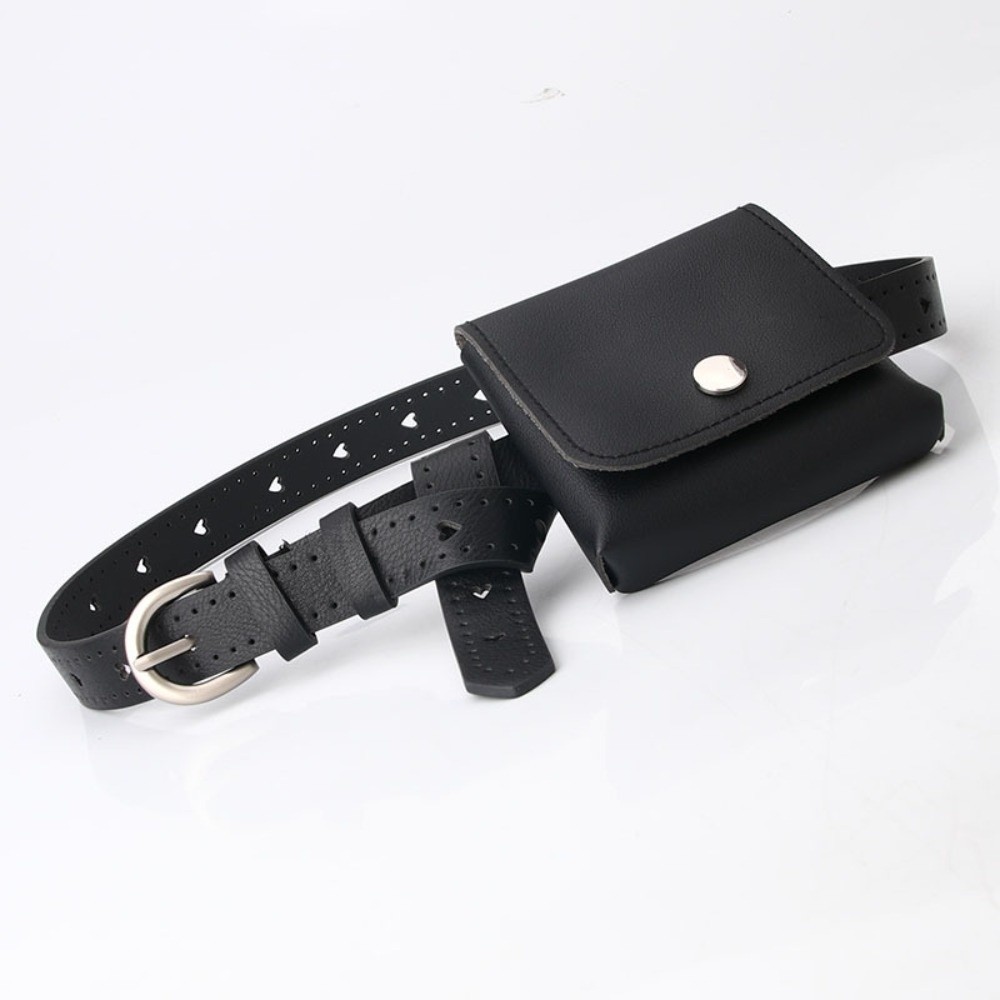 Belt Bag Leather Wide - حقيبة خصر نسائية جديدة من الجلد