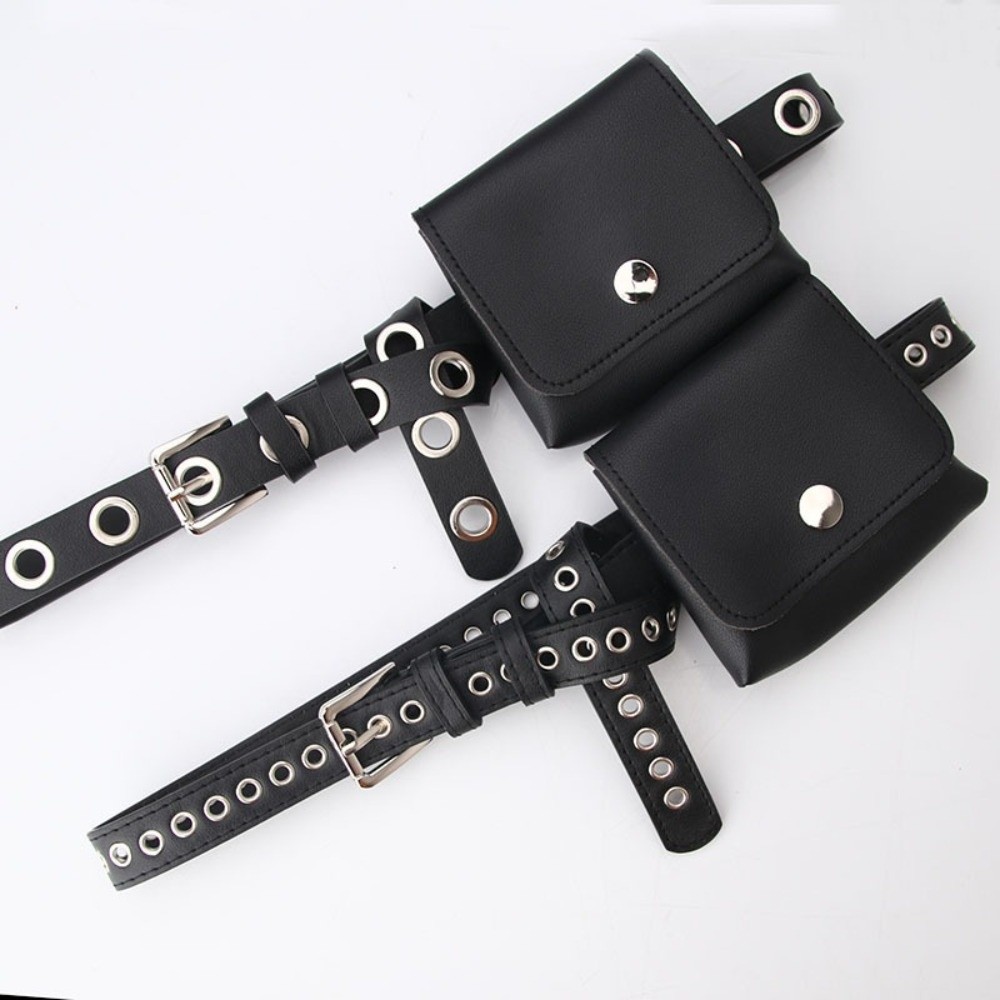 Belt Bag Leather Wide - حقيبة خصر نسائية جديدة من الجلد