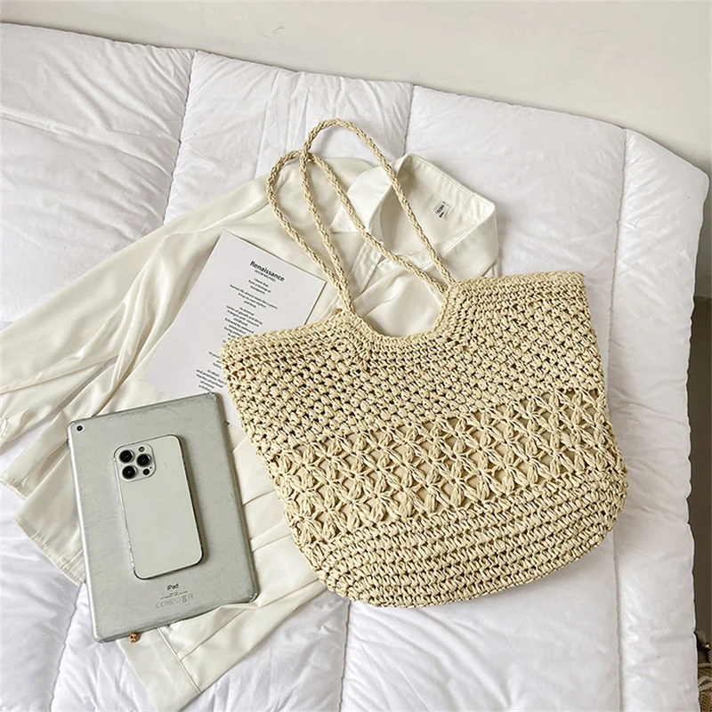 حقائب منسوجة من القش بتصميم عص - مراجعة Luxury Tote Bags With Zipper وسعره