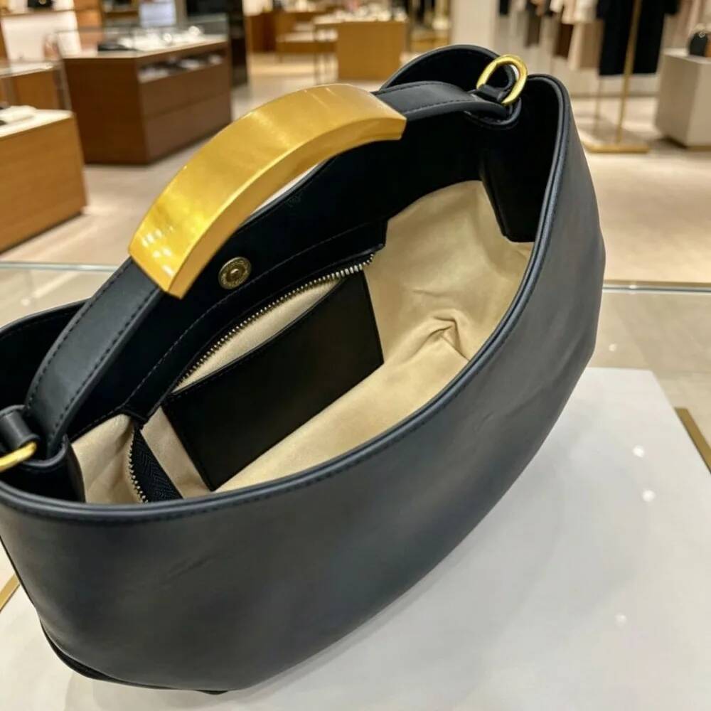 حقيبة نسائية نصف دائرية ذهبية  - مراجعة Luxury Tote Bags With Zipper وسعره