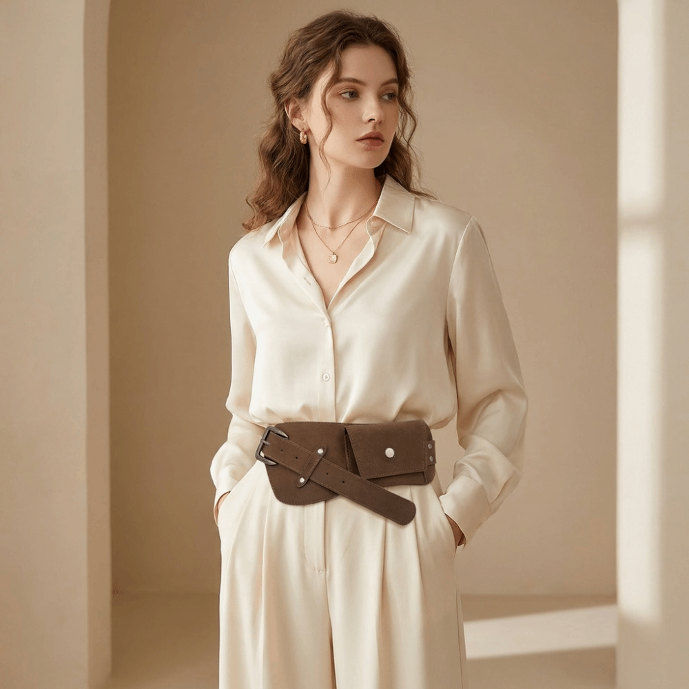حزام خصر عريض بتصميم رعاة البق - مراجعة Belt Bag Leather Wide وسعره
