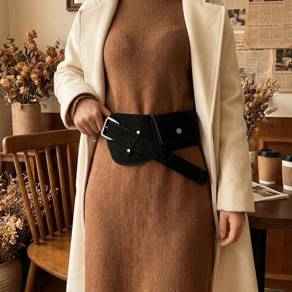 حزام خصر عريض بتصميم رعاة البق - مراجعة Belt Bag Leather Wide وسعره