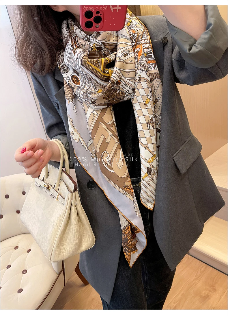 وشاح حرير باريس ستريت 100 للنس - مراجعة Luxury Bags Paris وسعره