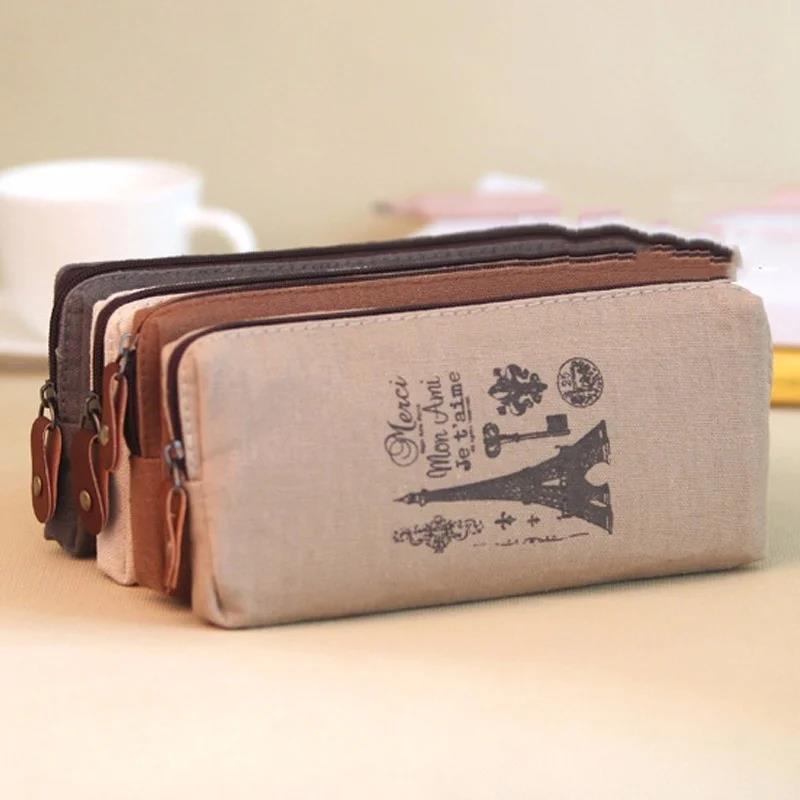 حقيبة أقلام كلاسيكية من الكتان - مراجعة Luxury Bags Paris وسعره