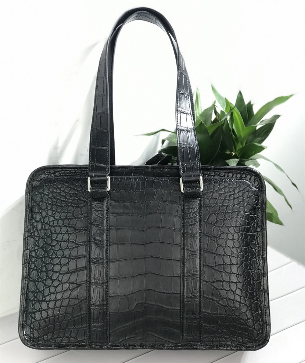 جديد جلد التمساح حقيبة كمبيوتر - مراجعة Luxury Tote Bags With Zipper وسعره