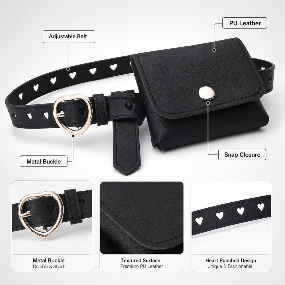 حقيبة خصر نسائية جديدة من الجل - مراجعة Belt Bag Leather Wide وسعره