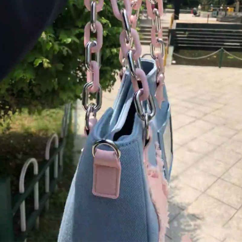 حقيبة كتف نسائية من الدنيم بتص - مراجعة Luxury Tote Bags With Zipper وسعره