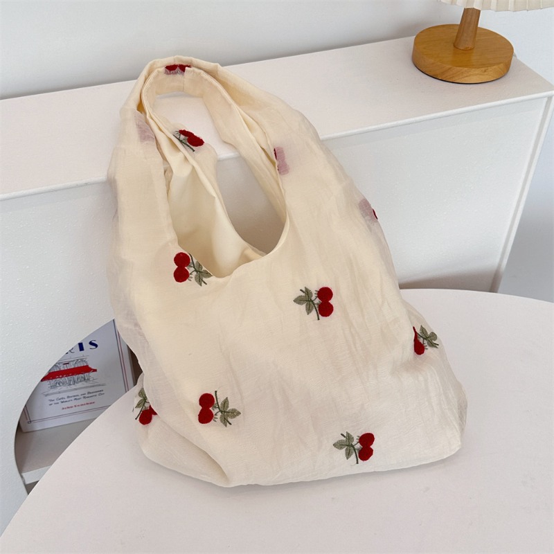 مصمم حقائب فاخرة الكرز المطرزة - مراجعة Luxury Tote Bags With Zipper وسعره