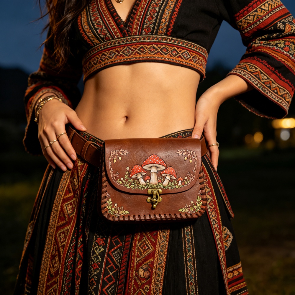حقيبة خصر من الجلد الصناعي الأ - مراجعة Belt Bag Leather Wide وسعره